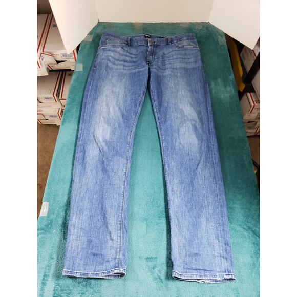 Hugo Boss Jeans Size 38x32 Mens Blue Pant Preppy Stretch Italian Fabric Straight - Picture 2 of 16